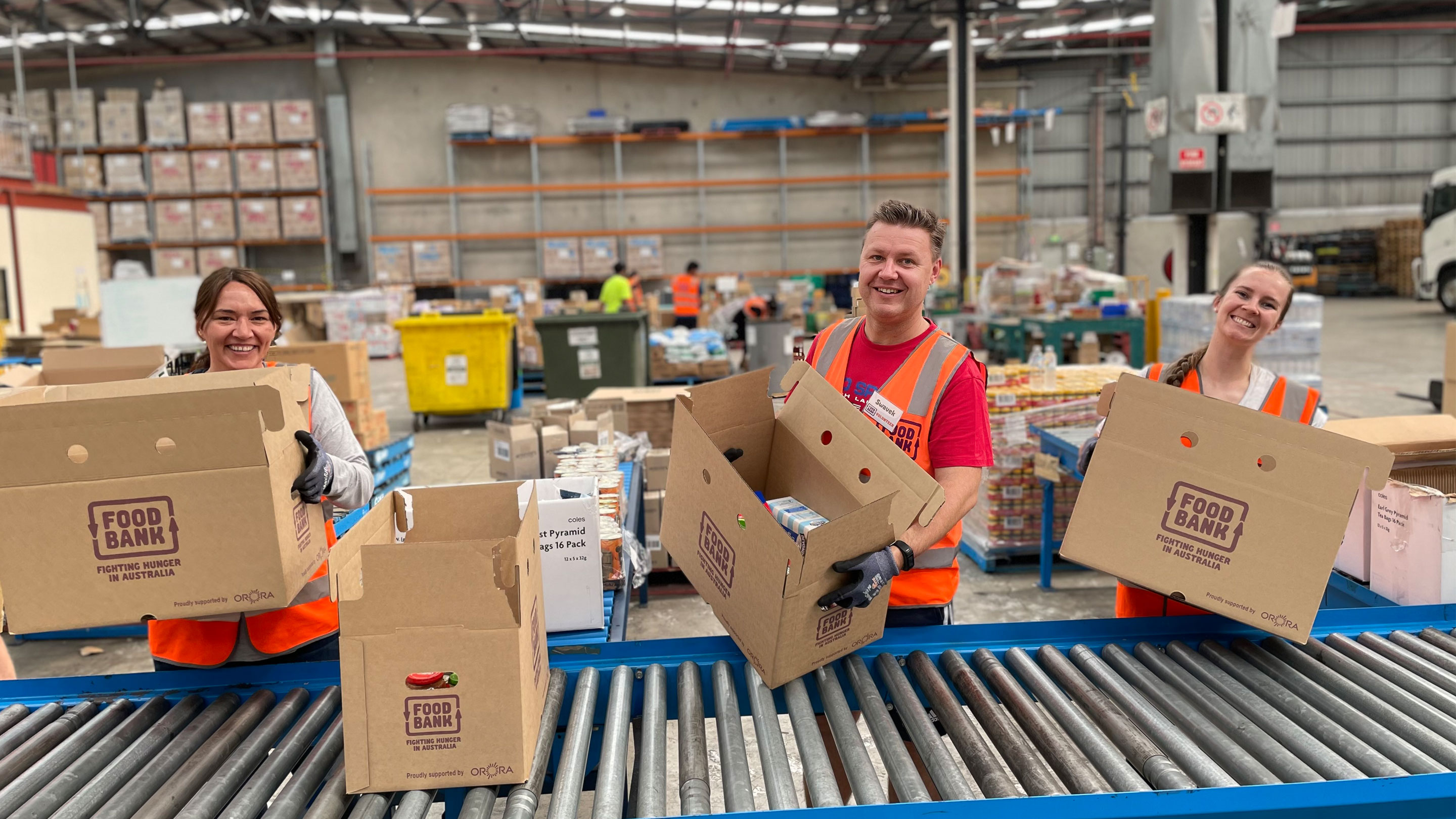 So far this year, 33 of our team members have participated in five volunteering days, packing food to be sent to charities and community groups across Victoria.