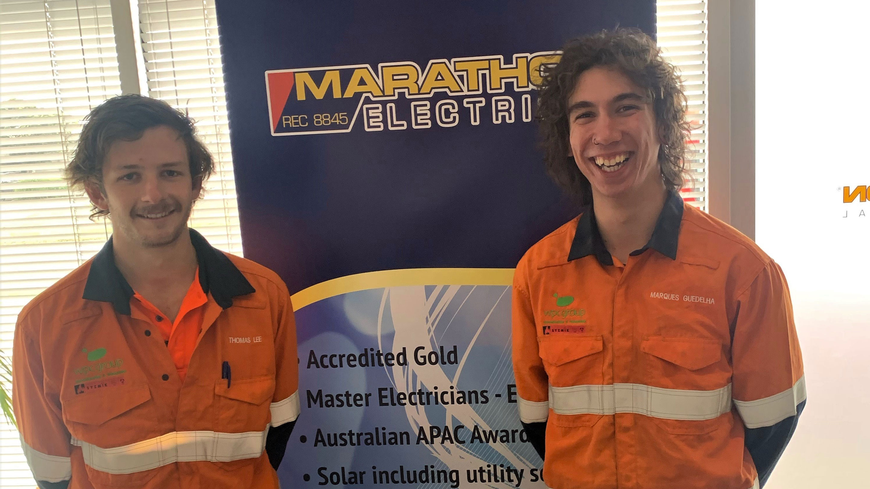 Image Thomas and Marques are third year apprentices at Longford Gas Plants and have just completed a four-week rotation at Marathon Electrical.