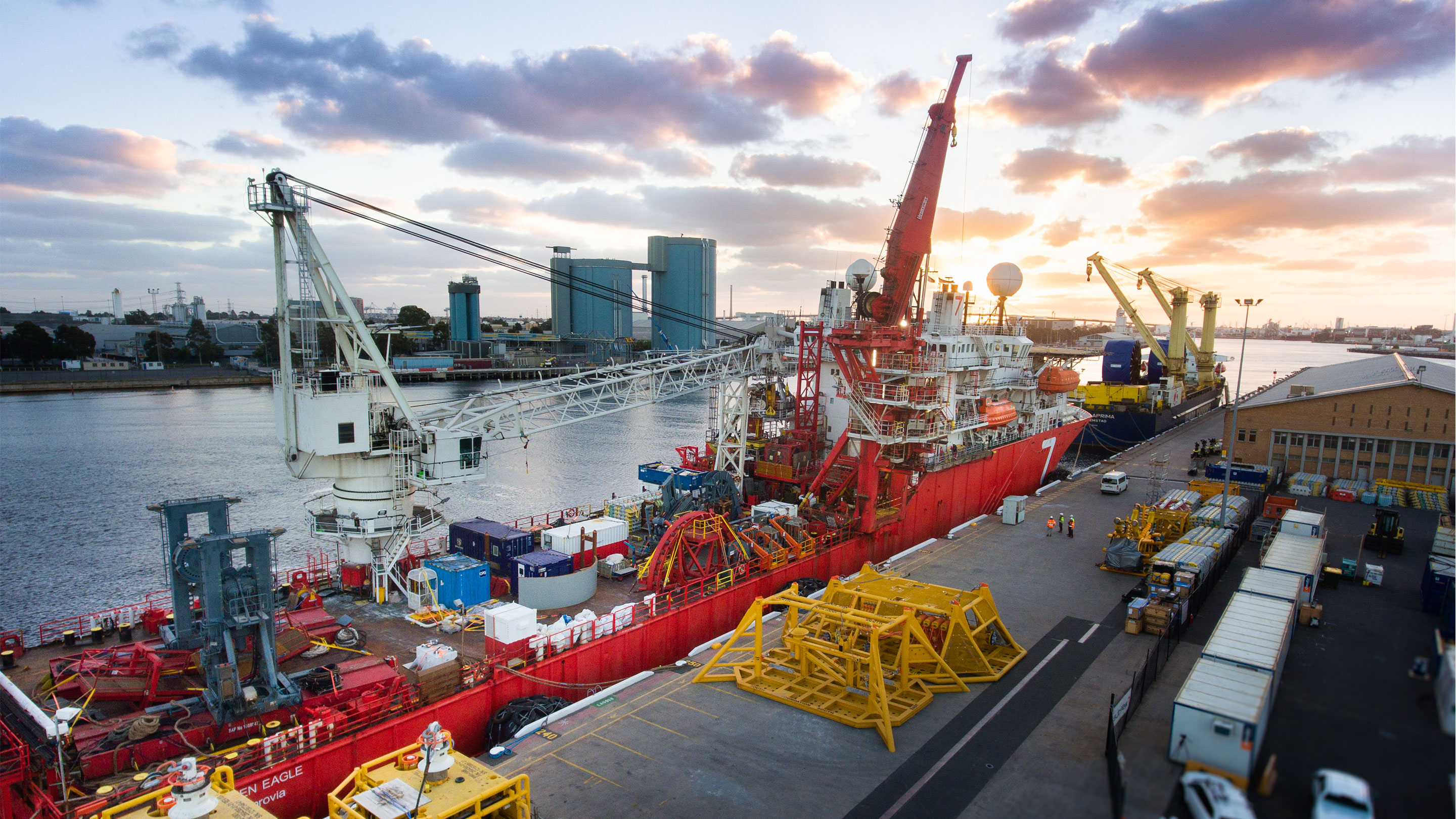 The Subsea 7 Seven Eagle in the Port of Melbourne