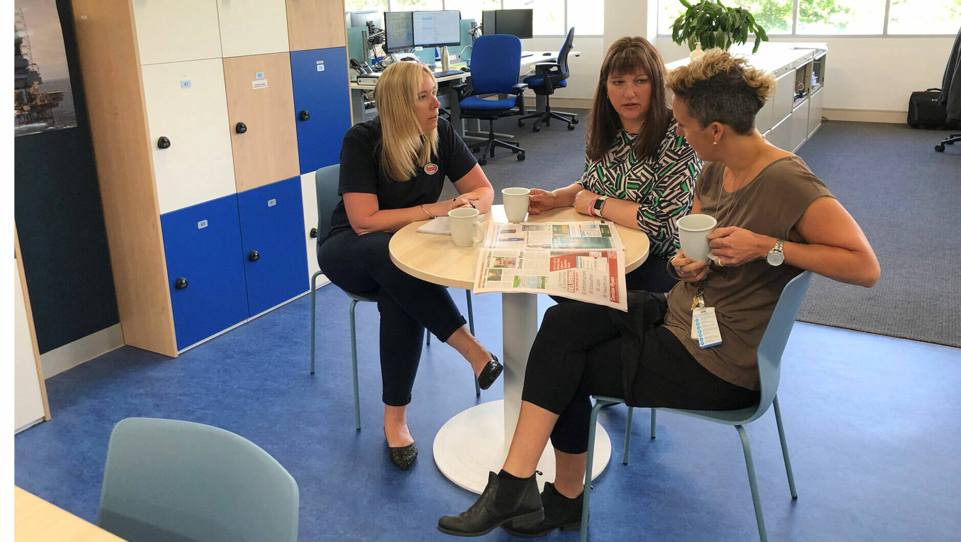 Image Photo — Rebecca Walker, Angela Jones and Chiara Centra from Esso's Sale office are participating as mentors in the ‘Your Past, Their Future, Mentoring Program’.