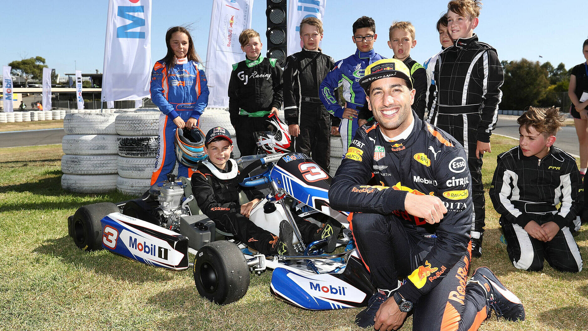 Image Photo F1 star Daniel Ricciardo recently joined young racers at Port Melbourne to share his experiences behind the wheel.