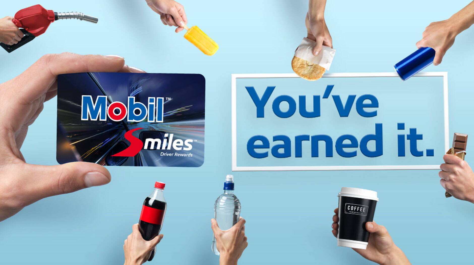 Image Photo — Mobil Smiles Driver Rewards™ is a driver rewards programme that rewards loyal consumers for shopping at Mobil.