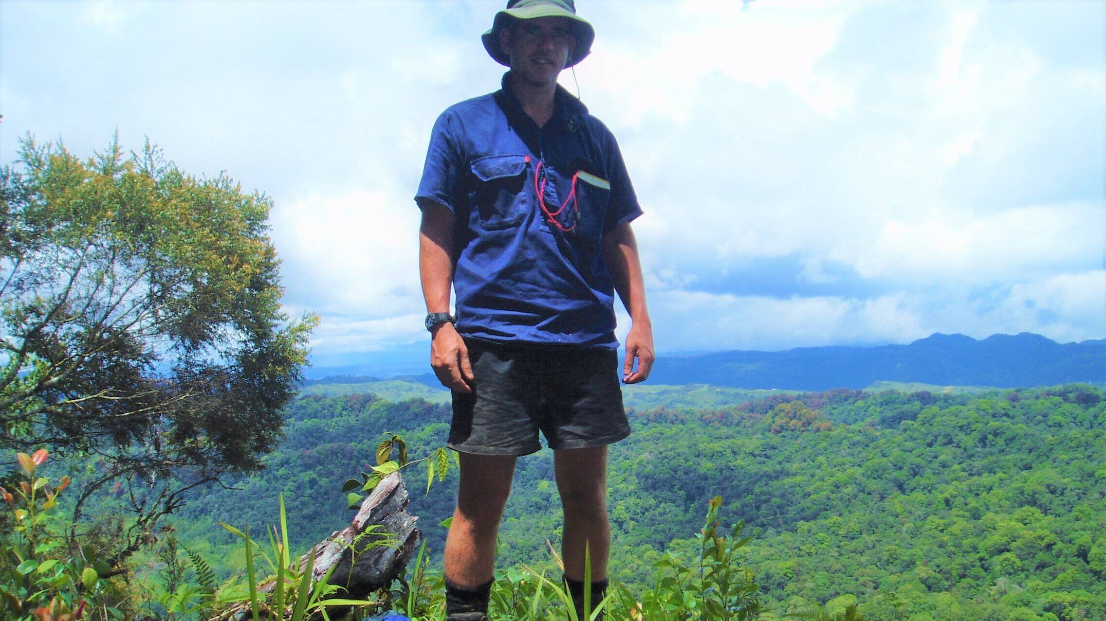 Image Geoscience Technical Team Lead, Desmond, out in the field in Papua New Guinea.